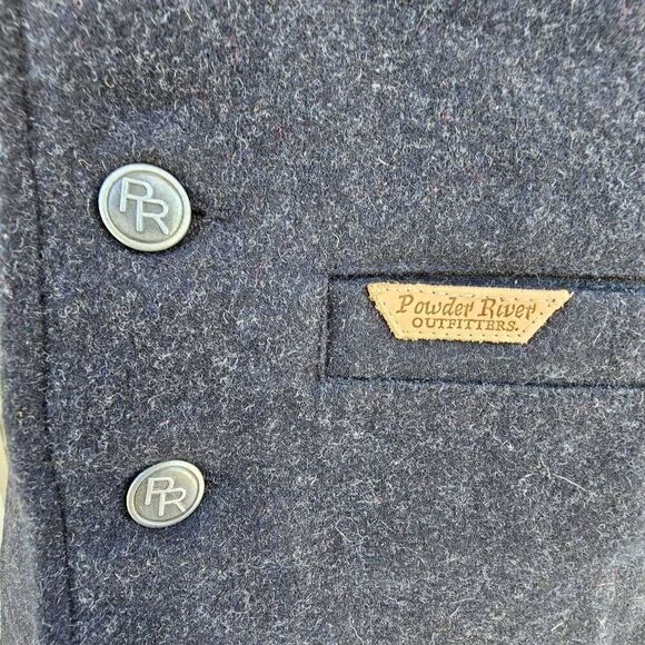 Powder River Outfitters Wool Blend Vest XXL Black Western Button Panhandle Slim - Picture 7 of 10